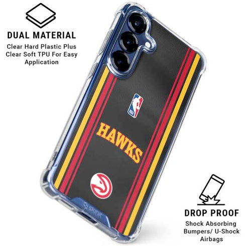 NBA Atlanta Hawks Jersey Galaxy S25 Clear Case